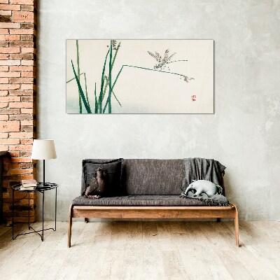 Tablou sticla Delicatesa naturii cu un fluture
