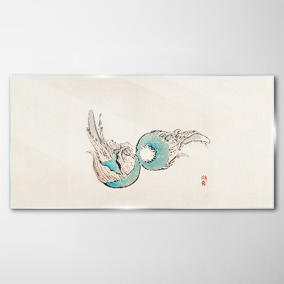 Tablou sticla Ilustrație de pește japonez
