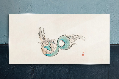 Tablou sticla Ilustrație de pește japonez