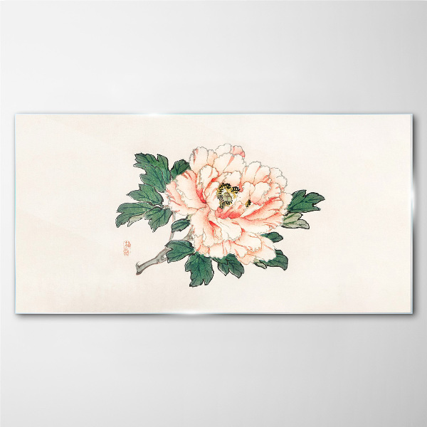 Tablou sticla Frumusețe florală în nuanțe delicate