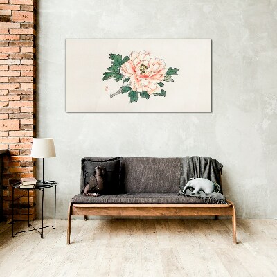 Tablou sticla Frumusețe florală în nuanțe delicate