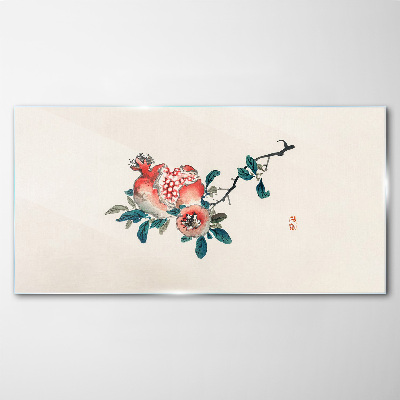 Tablou sticla Aranjament floral cu rodie