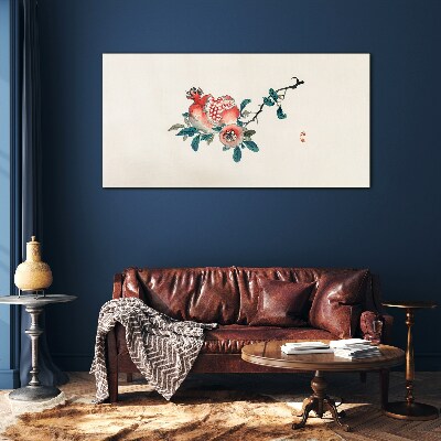 Tablou sticla Aranjament floral cu rodie