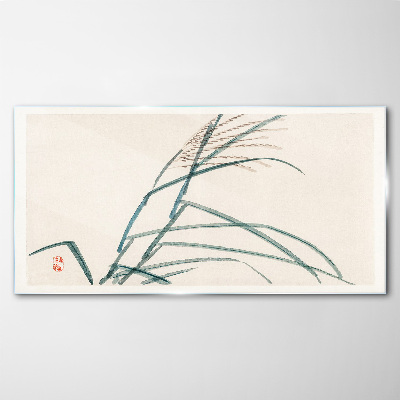 Tablou sticla Frunze delicate de iarbă