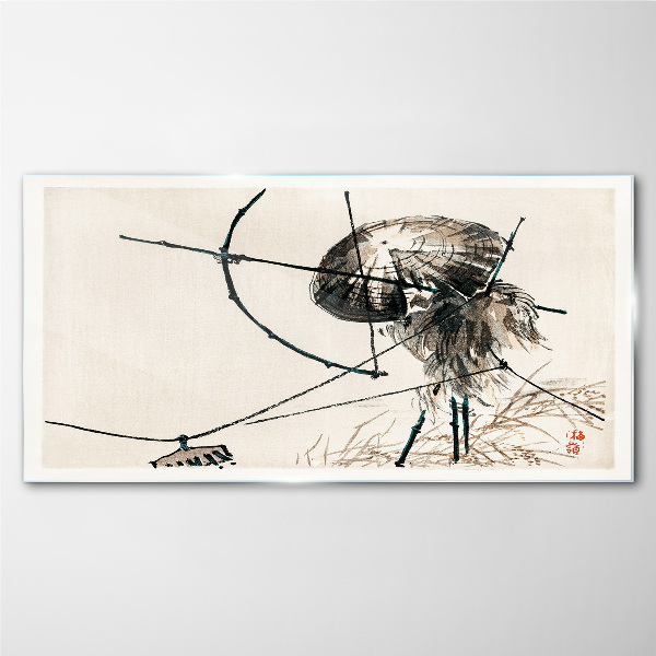 Tablou sticla Meduzele în linii abstracte