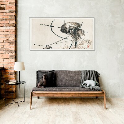 Tablou sticla Meduzele în linii abstracte