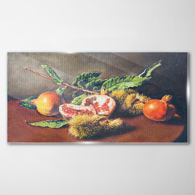 Tablou sticla Compoziție de fructe cu rodie