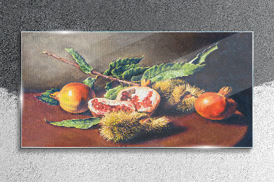Tablou sticla Compoziție de fructe cu rodie