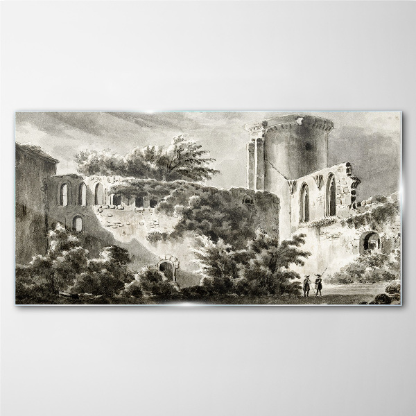 Tablou de sticla Ruine în peisaj
