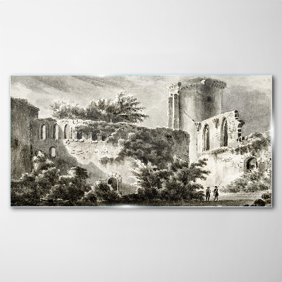 Tablou de sticla Ruine în peisaj