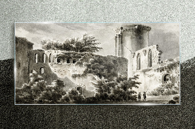 Tablou de sticla Ruine în peisaj