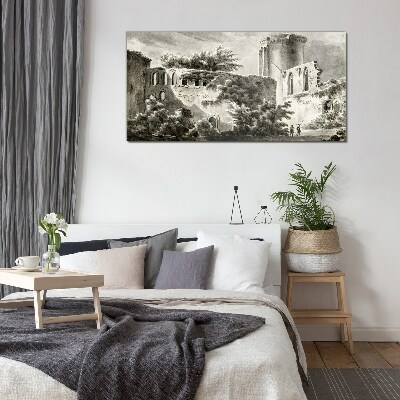 Tablou de sticla Ruine în peisaj