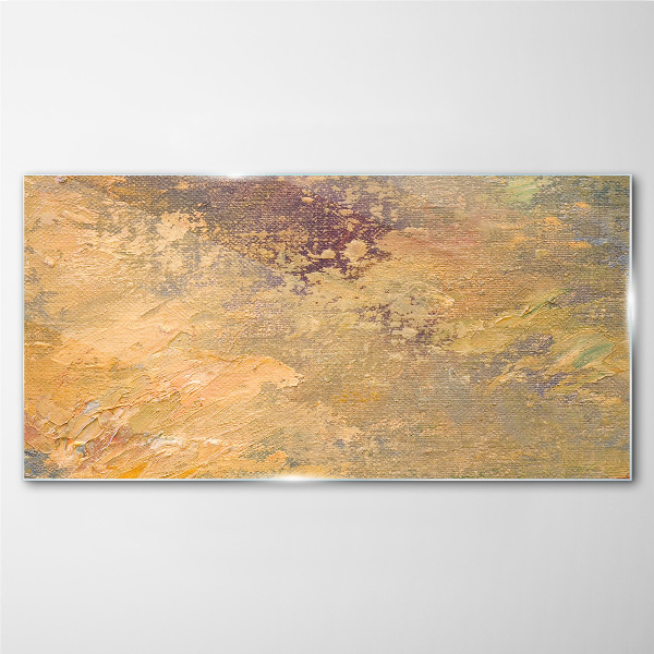 Tablou sticla Reflecții aurii într-un peisaj abstract