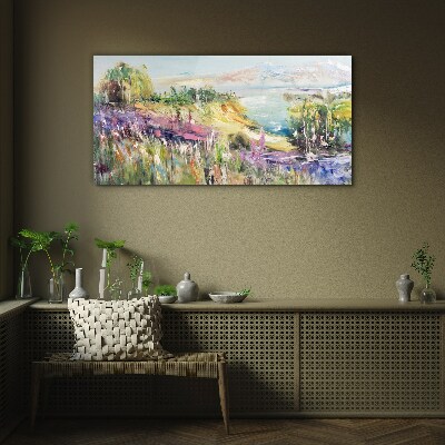 Tablou sticla Peisaj colorat pe litoral