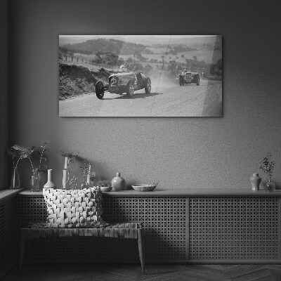 Tablou sticla Fiori de curse din anii 1950.