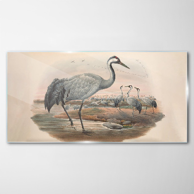 Tablou sticla Lapwing pe fundalul apei