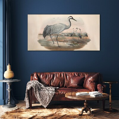 Tablou sticla Lapwing pe fundalul apei