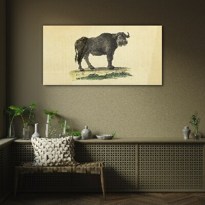 Tablou sticla Desen de animale Buffaloa