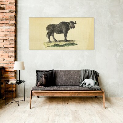 Tablou sticla Desen de animale Buffaloa