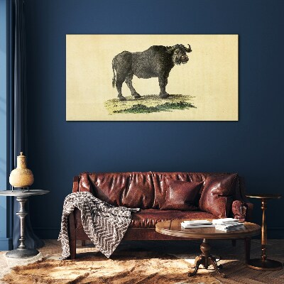 Tablou sticla Desen de animale Buffaloa