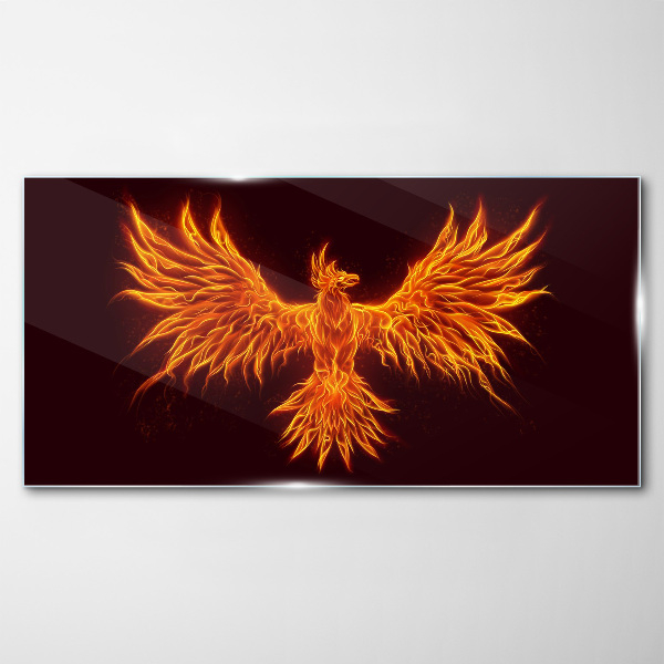 Tablou sticla Phoenix arzând