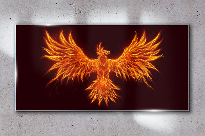 Tablou sticla Phoenix arzând