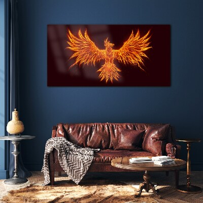 Tablou sticla Phoenix arzând