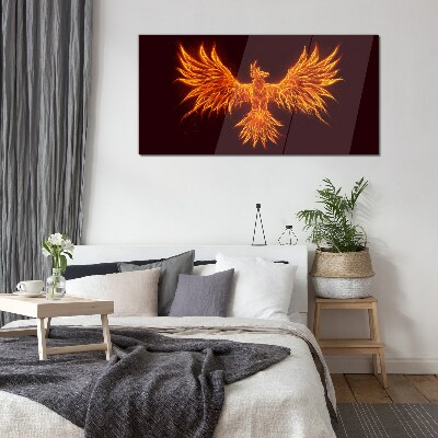 Tablou sticla Phoenix arzând