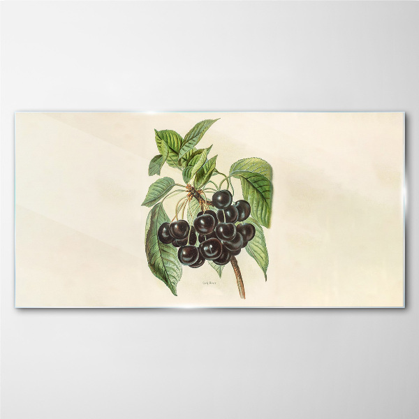 Tablou sticla Fructe negre pe ramură