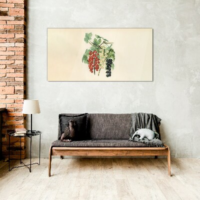 Tablou sticla Buchet de fructe cu coacaze