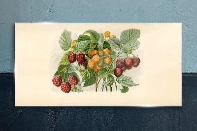 Tablou sticla Buchet fructat de zmeura si mure