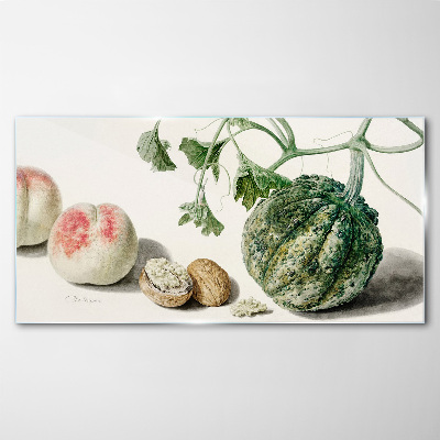 Tablou sticla Fructe și nuci în armonie