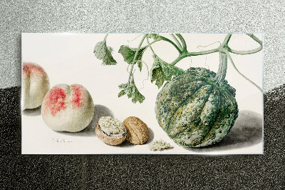 Tablou sticla Fructe și nuci în armonie