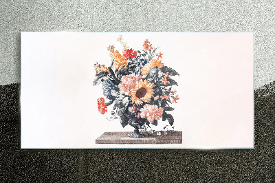 Tablou sticla Buchet de flori într-o vază