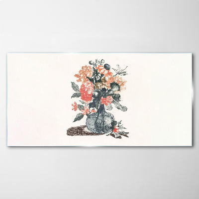 Tablou sticla Aranjament floral in vaza