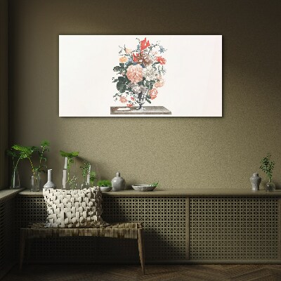 Tablou sticla Aranjament floral in vaza
