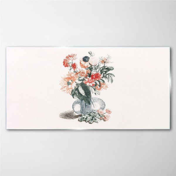 Tablou sticla Buchet de flori într-o vază