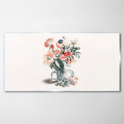 Tablou sticla Buchet de flori într-o vază