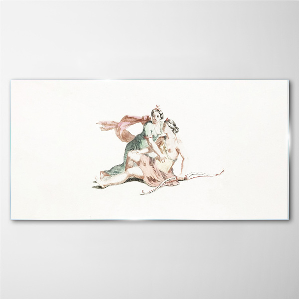 Tablou sticla Scenă mitologică cu figuri feminine