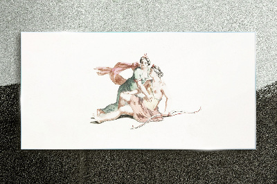 Tablou sticla Scenă mitologică cu figuri feminine