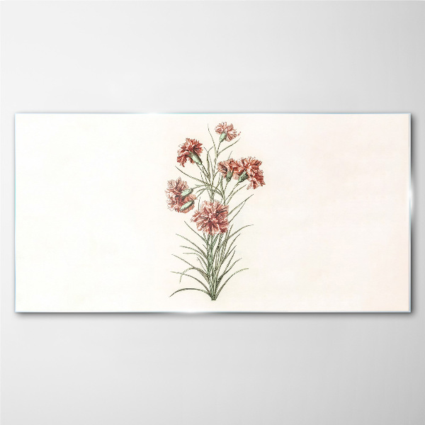 Tablou sticla Flori în nuanțe delicate de roz