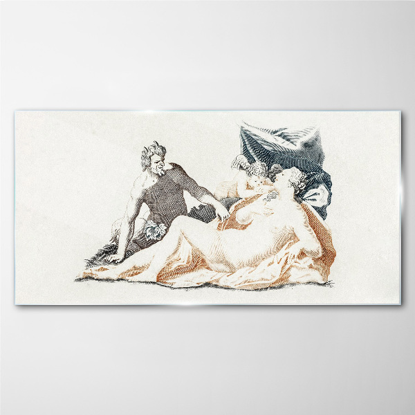 Tablou sticla Scenă mitologică cu zeități