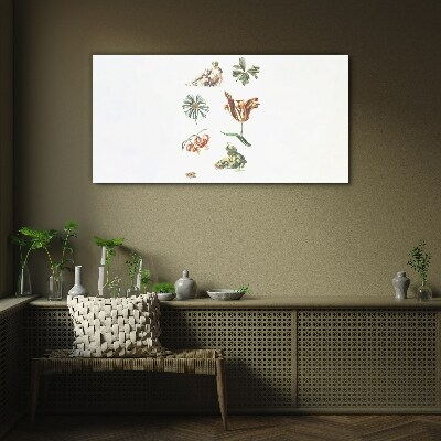 Tablou sticla Inspirații florale în culori delicate