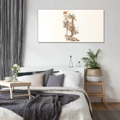 Tablou sticla Vaza florala cu motiv natural