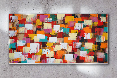 Tablou sticla Model abstract mozaic colorat