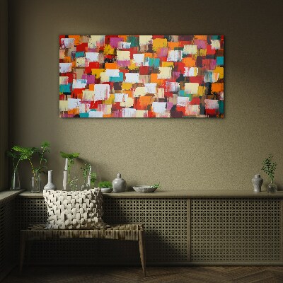 Tablou sticla Model abstract mozaic colorat