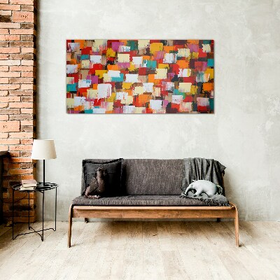 Tablou sticla Model abstract mozaic colorat