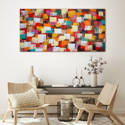 Tablou sticla Model abstract mozaic colorat