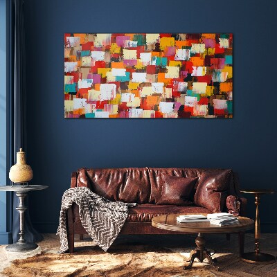 Tablou sticla Model abstract mozaic colorat