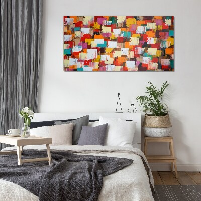 Tablou sticla Model abstract mozaic colorat